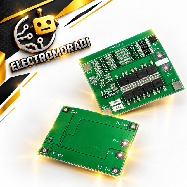 ماژول محافظ شارژ و دشارژ باتری لیتیومی 3 سل 25 آمپر