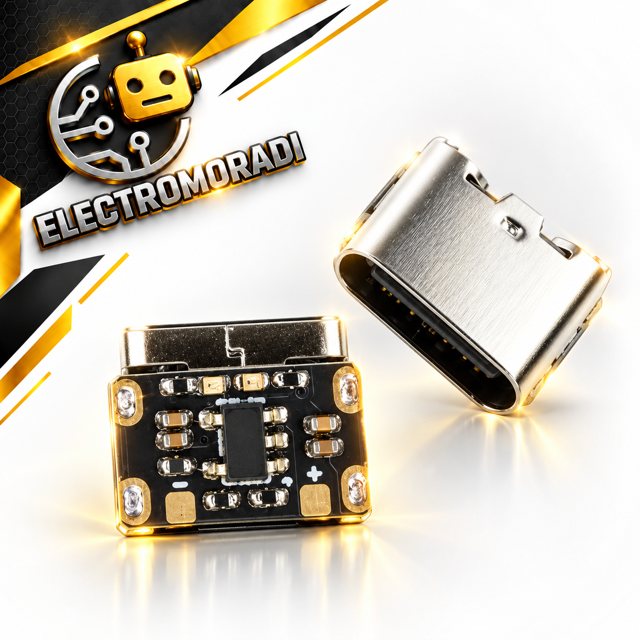 مینی ماژول شارژر باتری لیتیوم یون تک سل با ورودی USB Type-C