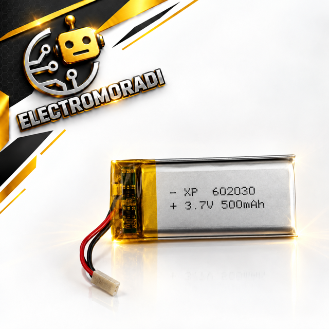 باتری لیتیوم پلیمر 3.7v ظرفیت 950mA ابعاد 503048