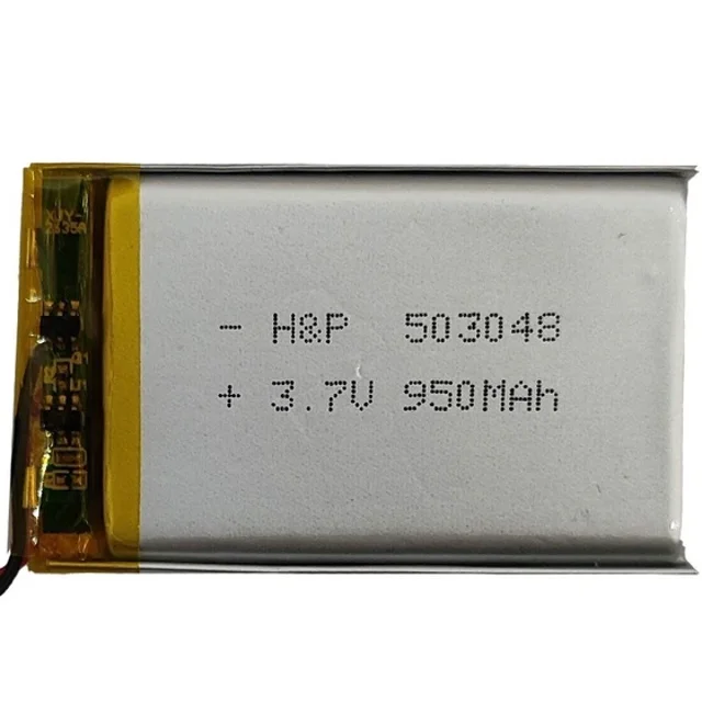 باتری لیتیوم پلیمر 3.7v ظرفیت 950mA ابعاد 503048