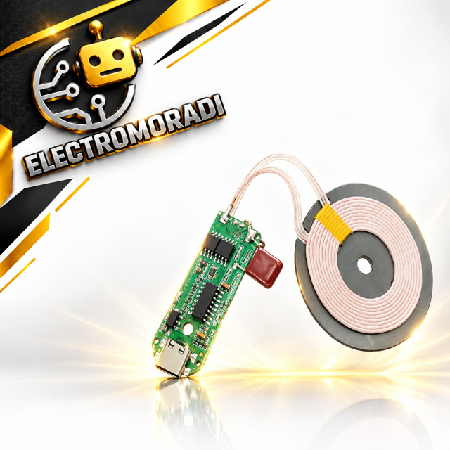 ماژول شارژر وایرلس 15W با ورودی Type-C