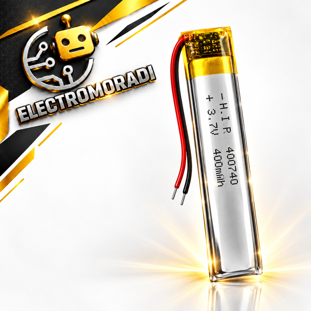 باتری لیتیوم پلیمر 3.7v ظرفیت 400mA