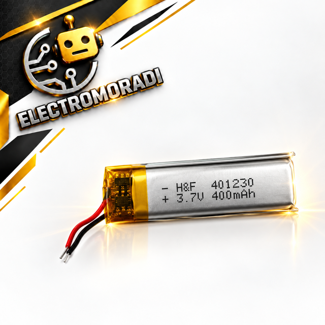 باتری لیتیوم پلیمر 3.7v ظرفیت 400mA
