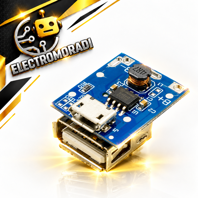 ماژول پاوربانک کوچک دارای خروجی USB
