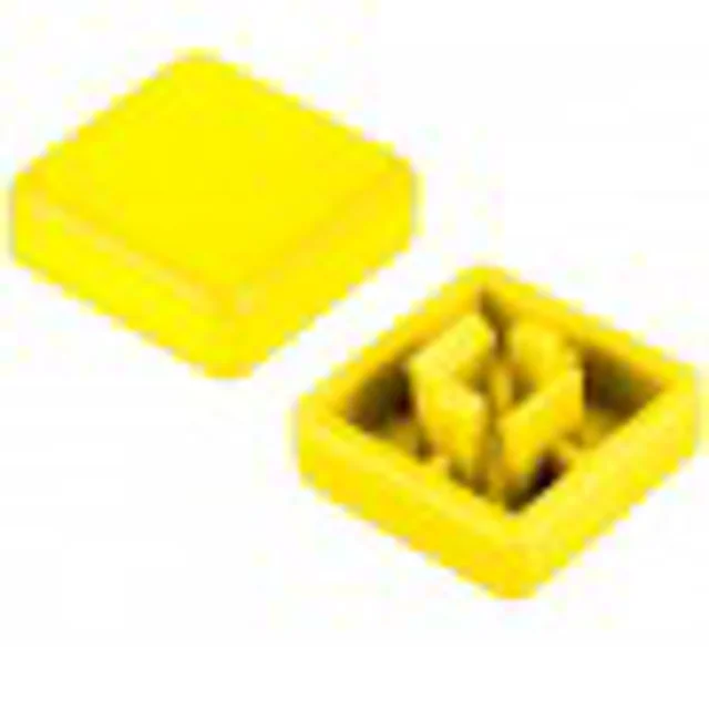 سرکلید تک سوئیچ کله خور 12x12 مربعی مدل A14 رنگ زرد